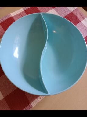 Windsor Sky Blue Divided Serving Bowl